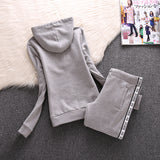 Pink Women's Hooded Sweatshirt Suit Women Sportswear,