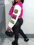 Women's Varsity Race Car Fashion  Sports Jacket