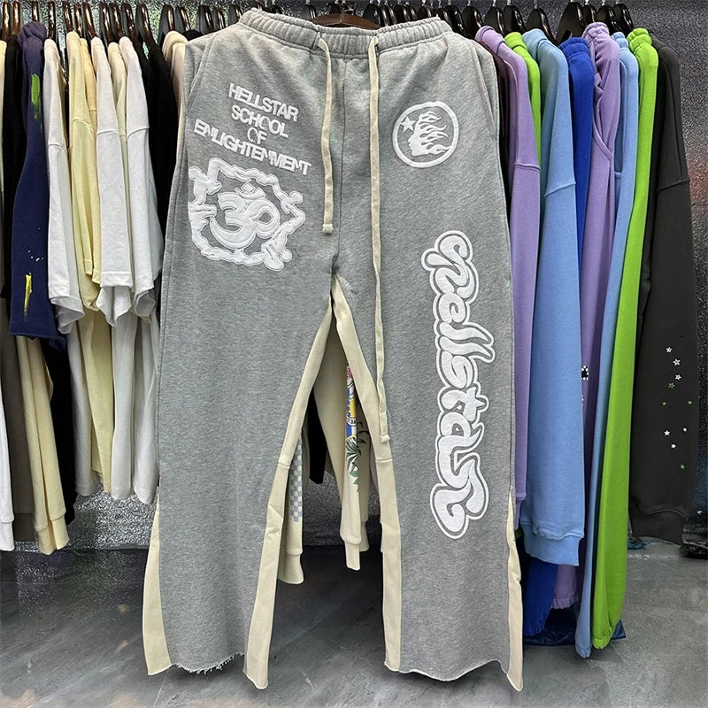 Hellstar Hoodie Guard Pants Set Vintage Wash High Street  Men's And Women's Sports Wear