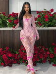 Sexy See Through Jumpsuit Lace Women Summer Fashion Coquette