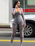 Sexy See Through Jumpsuit Lace Women Summer Fashion Coquette