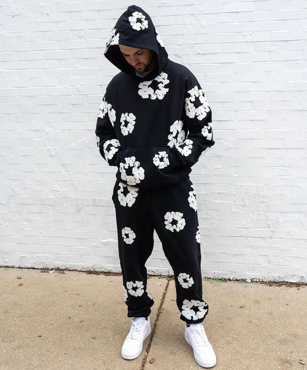 Unisex Dry Tears Print Fashion Thick Hoodie Unisex Sweat suit
