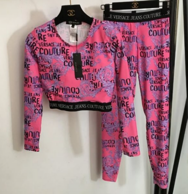 Style O Neck Women Set Letter Print Summer Casual 2 Pieces Outfits Female Sporty Tracksuits