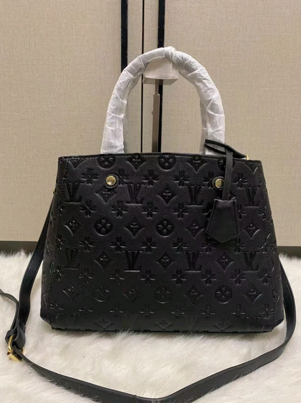 Jet Black LV Luxury Purse Bag