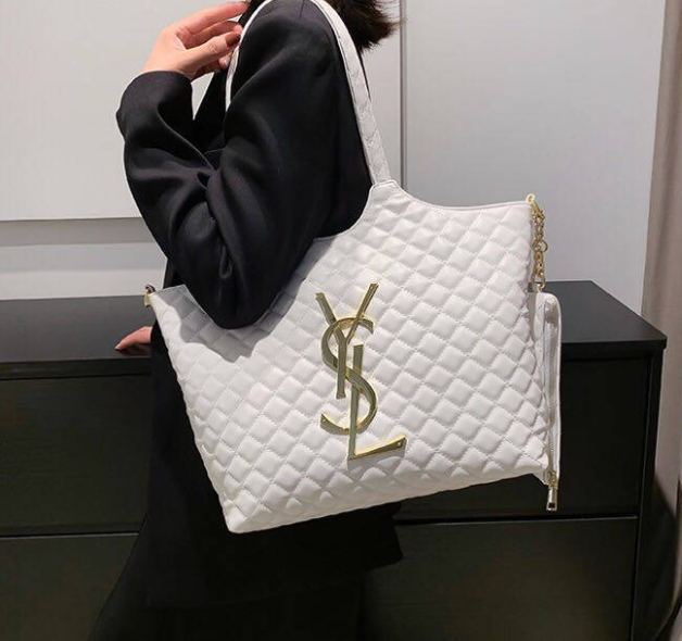 White Saint Laurent Tote Bag