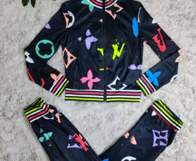 LV Logo Fashion Fancy Track Suit