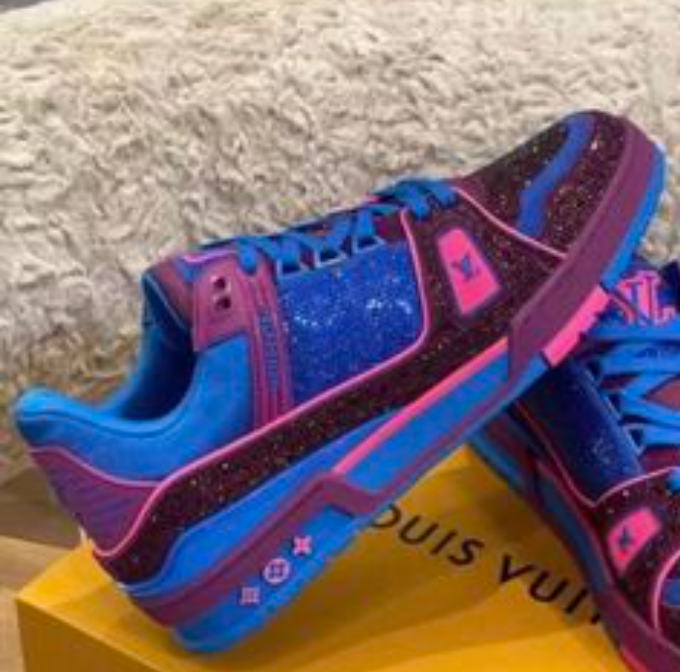 Rare 2025 LV Virgil Trainers 'Crystal Sparkel Seneakers