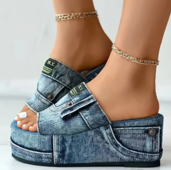 Gorgeous Denim Versatile Fashion Sandals