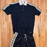 Men's Black Luxury Designer Short Set