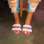 Barbie Tingz Luxury Slippers Pink Fur Slides