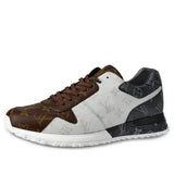 2027 LV Run Away Sneakers - White/Brown/Black