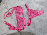 Gorgeous Seductive Transparent Floral Lingerie Set