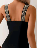 2026 Versace Print Sexy  Bikini Swimsuit Women Hollow Female Swimwear Monokini Bathing Suit (Copy)