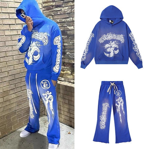 HELLSTAR Men's Fashion Streetwear Hoodie &  Sweat Pants