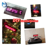 Fully New Bluetooth LED Name Badge DIY Programmable Scrolling Message Board Mini LED Display HD Text Digits Pattern Display