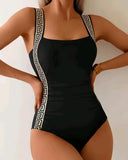 2026 Versace Print Sexy  Bikini Swimsuit Women Hollow Female Swimwear Monokini Bathing Suit (Copy)