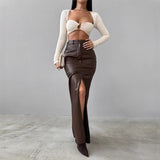 Sexy Leather Skirt
