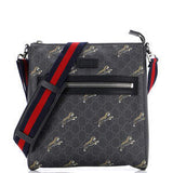 Gucci
Web Strap Front Zip Messenger Bag Printed GG Coated Canvas Medium