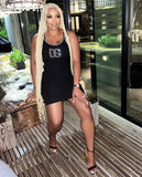Stylish Luxury Ladies Black Sexy Bodycon D&G
