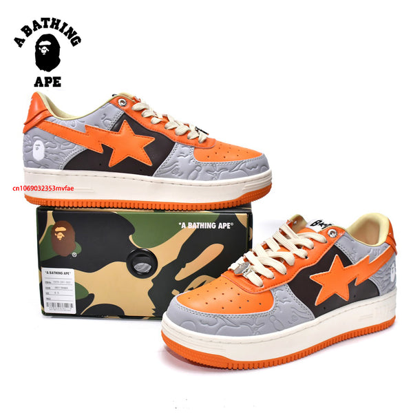 Sunkist Orange Bathing Ape Men Bapesta Air Retro