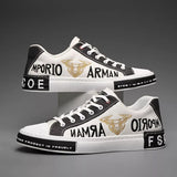 Mens Genuine Leather High Luxury Sneakers