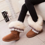 Women Fur Warm Ankles Snow Boots - TimelessGear9