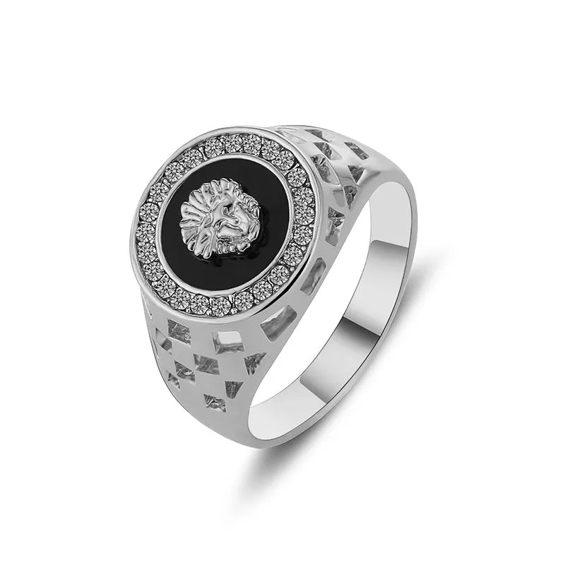 Mens Zircon Fashion Versace Domineering Ring