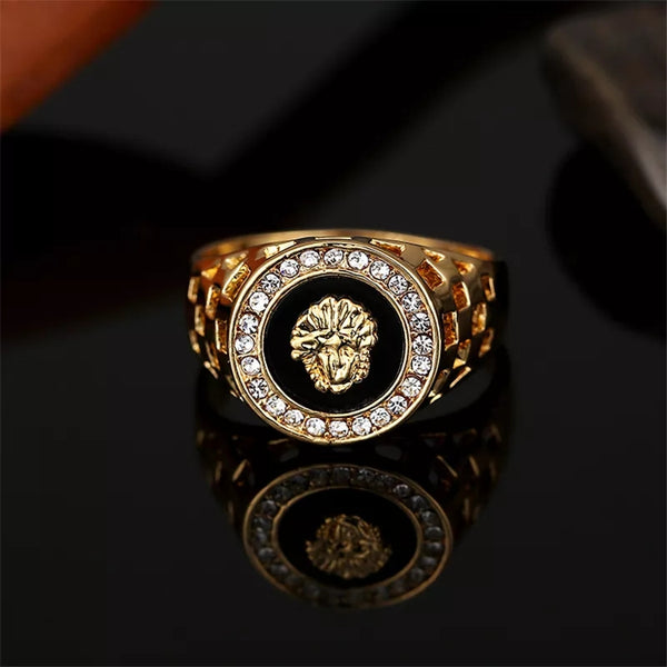 Mens Zircon Fashion Versace Domineering Ring