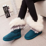 Women Fur Warm Ankles Snow Boots - TimelessGear9