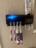 1PCS Automatic Toothpaste Dispenser Wall Mount Dust-proof #Toothbrush Holder Wall Mount Bathroom Accessories Set Squeezer - TimelessGear9