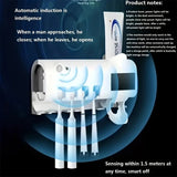 1PCS Automatic Toothpaste Dispenser Wall Mount Dust-proof #Toothbrush Holder Wall Mount Bathroom Accessories Set Squeezer - TimelessGear9