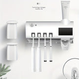 1PCS Automatic Toothpaste Dispenser Wall Mount Dust-proof #Toothbrush Holder Wall Mount Bathroom Accessories Set Squeezer - TimelessGear9