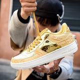 2024 Customize Versace Design Air Force One's Comfortable and Breathable High-top Sneakers, Outdoor Non-slip Wear-resistant - TimelessGear9