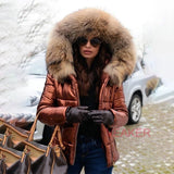 2024 Winter Down Cotton Faux Fur Collar Jacket - TimelessGear9