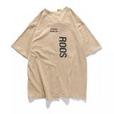 Yezzy Spoof Asymmetric Unisex 350 T-Shirts Hip Hop Streetwear Kahki oversized Tee - TimelessGear9