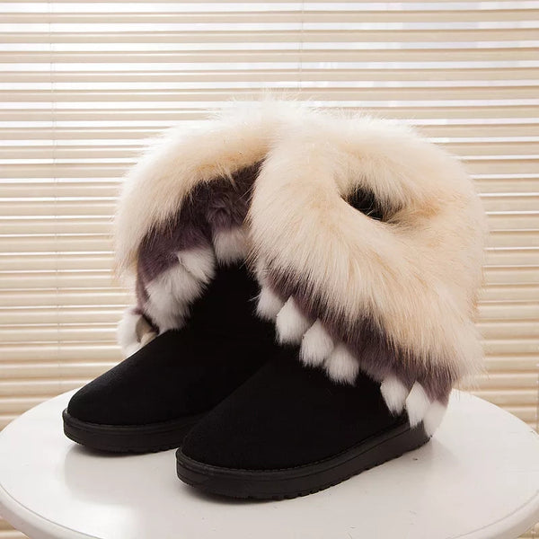 Women Fur Warm Ankles Snow Boots - TimelessGear9