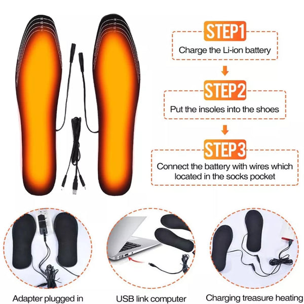 USB Electric Foot Warming Inner Sole Pad