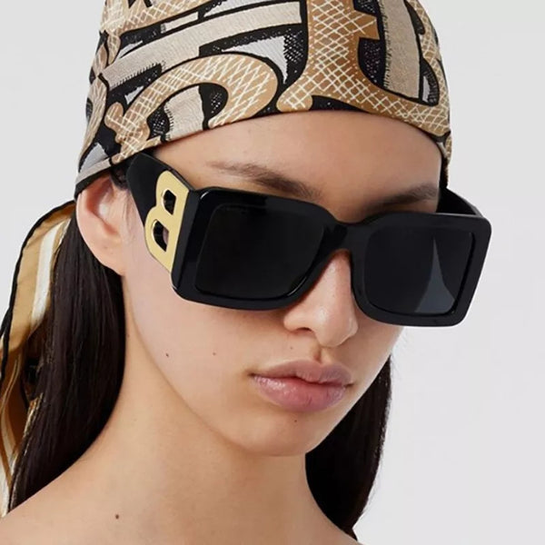 Retro Unisex Oversized Luxury Trend Sunglasses Logo B. - TimelessGear9