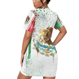 Mexicana Women’s Stacked Hem Dress With Short Sleeve（Plus Size） - TimelessGear9