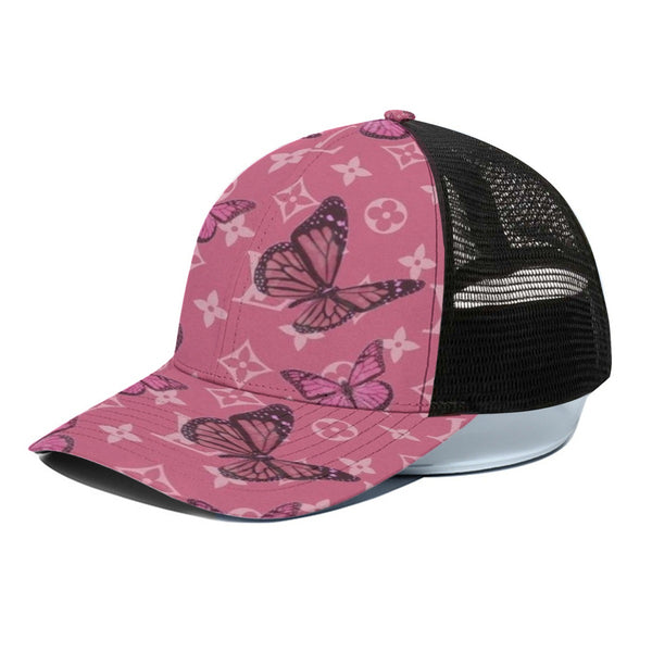 Spring Butterfly LV Unisex Peaked Cap With Black Half-mesh - TimelessGear9