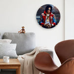 Hip Hop Customize MJ Round Shape Wood Clock