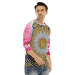 Men's Bracelet Sleeve T-shirt With Button Closure - TimelessGear9