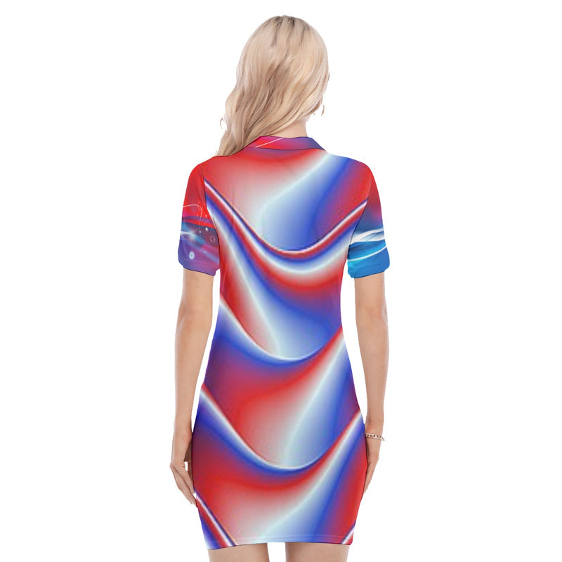 Women's Colorful Stylish Polo Beam Dress - TimelessGear9