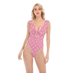 Hot Pink Women's Ruffle One-piece Swimsuit - TimelessGear9