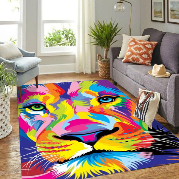 Happy Lion Foldable Rectangular Area Rug - TimelessGear9