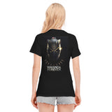 Offizielles Wakanda Forever Unisex-T-Shirt mit O-Ausschnitt und kurzen Ärmeln | 180 g/m² Baumwolle (DTF)