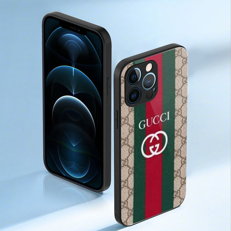 iPhone 11,12,13, Series Gucci Mobile Phone Case | Glass - TimelessGear9
