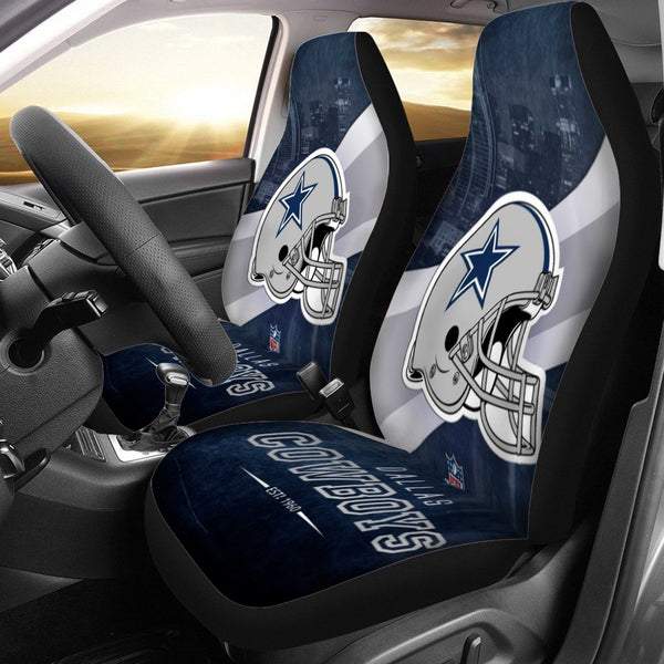 Universal Dallas Cowboys Customize Car Seat Cover With Thickened Back - TimelessGear9