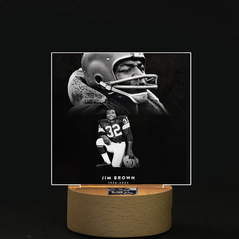 Legendary Football Athlete Jim Brown Square Shape Acrylic board with Light