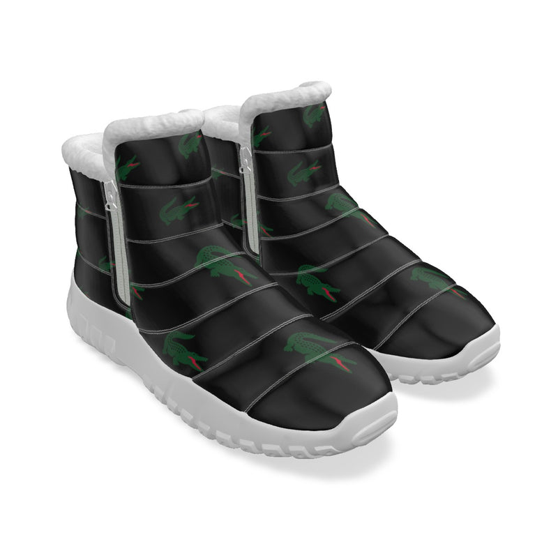 High Quality Luxury Lacoste Logo Print Men's Zip-up Snow Boots - TimelessGear9